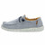 Hey Dude Womens Wendy Linen Chambray White Blue Casual Shoes