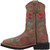 Dan Post Girls Taupe Embroidered Fleur Broad Square Toe Boots