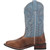 Laredo Womens Blue and Tan Darla Broad Square Toe Boots