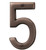 Hy-Ko Bronze World Prestige Weather Resistant House Number - 5