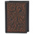 Trenditions Tony Lama Dark Brown Leather Trifold Mens Wallet