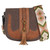 Trenditions Catchfly Textured Brow w/Tan Trim Saddle Bag