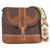 Trenditions Catchfly Crossbody Textured Brown Bag w/Tan Accents