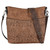 Trenditions Justin Crossbody Weathered Brown Bag w/Tooled Pattern