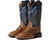 Old West Boys Cobalt and Brown Square Toe Cowboy Boots