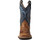 Old West Boys Cobalt and Brown Square Toe Cowboy Boots