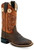 Old West Boys Burnt Orange and Bullhide Leather Square Toe Cowboy Boots