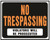 Hy-Ko Jumbo Weatherproof "No Trespassing - Violators Will Be Prosecuted" Sign