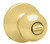 Kwikset Polo 300P3CP Signature Ball Door Knob Lock - Bright Polished Brass