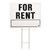 Hy-Ko LFR 2-Sided Heavy Duty Weatherproof Lawn Sign "For Rent" - 20 In W X 24 In L