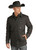 Panhandle Mens Solid Black Twill Puffer Shirt Jacket