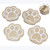 Young's Inc Wood Paw Shaped Coasters, Set of 4