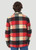 Wrangler Mens Racing Red Sherpa Lined Flannel Shirt Jacket