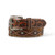Ariat Men's Belt with Brown Floral Tooled Design