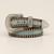 Angel Ranch Brown Ladies Belt with Turquoise and Clear Stones