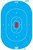 Pro Shot 12" x 18" SplatterShot Silhouette Insert - Low Light/Hi-Vis Blue Tag Paper Target - 8 pack