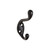 National Hardware V166 N330-886 Coat and Hat Hook, 75 lb, Zinc, Oil-Rubbed Bronze