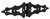 National Hardware N166-011 Ornamental S-Hinge, Steel, Black, Screw Mounting