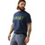 Ariat Mens Navy & Lime Rebar Cotton Strong Block Logo Short Sleeve T-Shirt