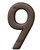 Hy-Ko Bronze World Prestige Weather Resistant House Number - 9
