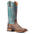 Ariat Mens Burnt Brown & Antique Teal Sting Wide Square Toe Boots