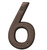 Hy-Ko Bronze World Prestige Weather Resistant House Number - 6