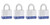 Master Lock 3008-D Laminated Padlock - 9/32 In Dia, 3/4 In H X 5/8 In W - Steel