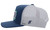 Hooey Men's Loop Blue/White 5 Panel Trucker Cap with White/Navy/Red Rectangle Patch