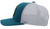 Hooey Men's Zenith Teal/White 6 Panel Trucker Cap with Grey/White/Gold Square Patch