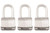 Master Lock M5XTRILF Laminated Padlock - 3/8 In Dia, 1-1/2 In H X 15/16 In W - Steel, Silver