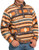 Cinch Men's Gray/Orange Aztec Printed Polar Fleece Pullover 