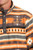 Cinch Men's Gray/Orange Aztec Printed Polar Fleece Pullover 