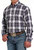 Cinch Men's Blue/White Plaid Print Button Up Western Long Sleeve Shirt