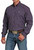 Cinch Men's Purple Geometric Print Button Up Long Sleeve Western Shirt