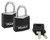 Master Lock 131T Padlock - 3/16 In Dia, 5/8 In H X 9/16 In W - Black Hardened Steel Shackle