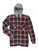 Wrangler Men's Riggs Workwear Lightweight Hooded Flannel Jacket in Red and Navy