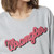 Wrangler Women's Long Sleeve Logo Sweatshirt in Gray with Pink Wrangler Logo