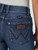 Wrangler Women's Mae Mid Rise Trouser Dark Wash Jeans with Navy Embroidered "W"