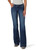 Wrangler Women's Mae Mid Rise Trouser Dark Wash Jeans with Navy Embroidered "W"