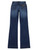 Wrangler Women's Mae Mid Rise Trouser Dark Wash Jeans with Navy Embroidered "W"