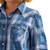 Wrangler Women's Washed Woven Denim Long Sleeve Western Shirt in Blue