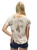 Liberty Wear Women's Oat Short Sleeve Shirt with Brown Cowgirl Graphic on Front