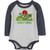 John Deere Infant Boys Locally Grown Raglan Long Sleeve Shirt in Heather Grey with Navy Sleeves