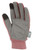 Wells Lamont Women's Slip-On Warm Fleece-Lined Synthetic Leather Palm Winter Gloves in Plum/Grey