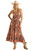 Rock & Roll Denim Womens Rust Quilt Print Summer Dress