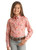 Rock & Roll Denim Girls Coral Longhorn Western Print Snap Long Sleeve Shirt