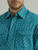 Wrangler Mens Long Sleeve 20X Two Pocket Teal Plaid Shirt