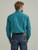Wrangler Mens Long Sleeve 20X Two Pocket Teal Plaid Shirt