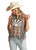 Rock and Roll Cowgirl Women's Navy Graphic Fringe Tank Tee