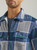 Wrangler Mens Sherpa Lined Zipper Flannel Shirt Jacket 